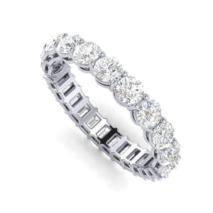 Eternity Ring - Emerald Cut/Round "Opposite"